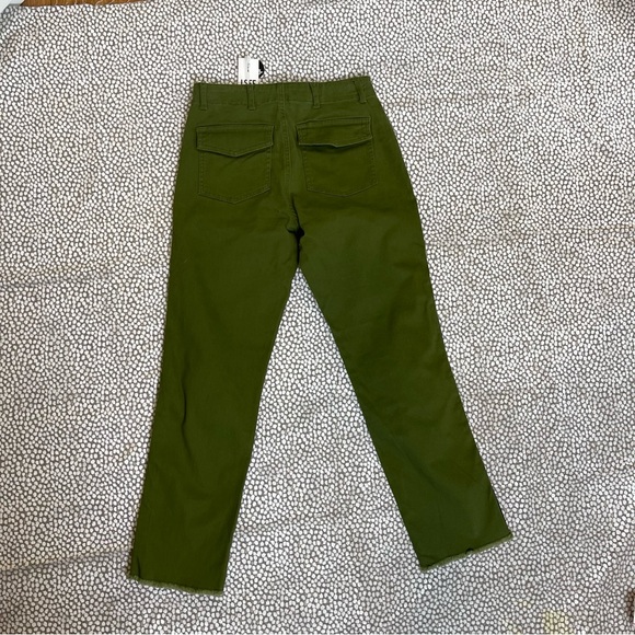 Celebrity Pink Olive Green High Rise Trousers Cropped Raw Hem Size 25 - Picture 5 of 6
